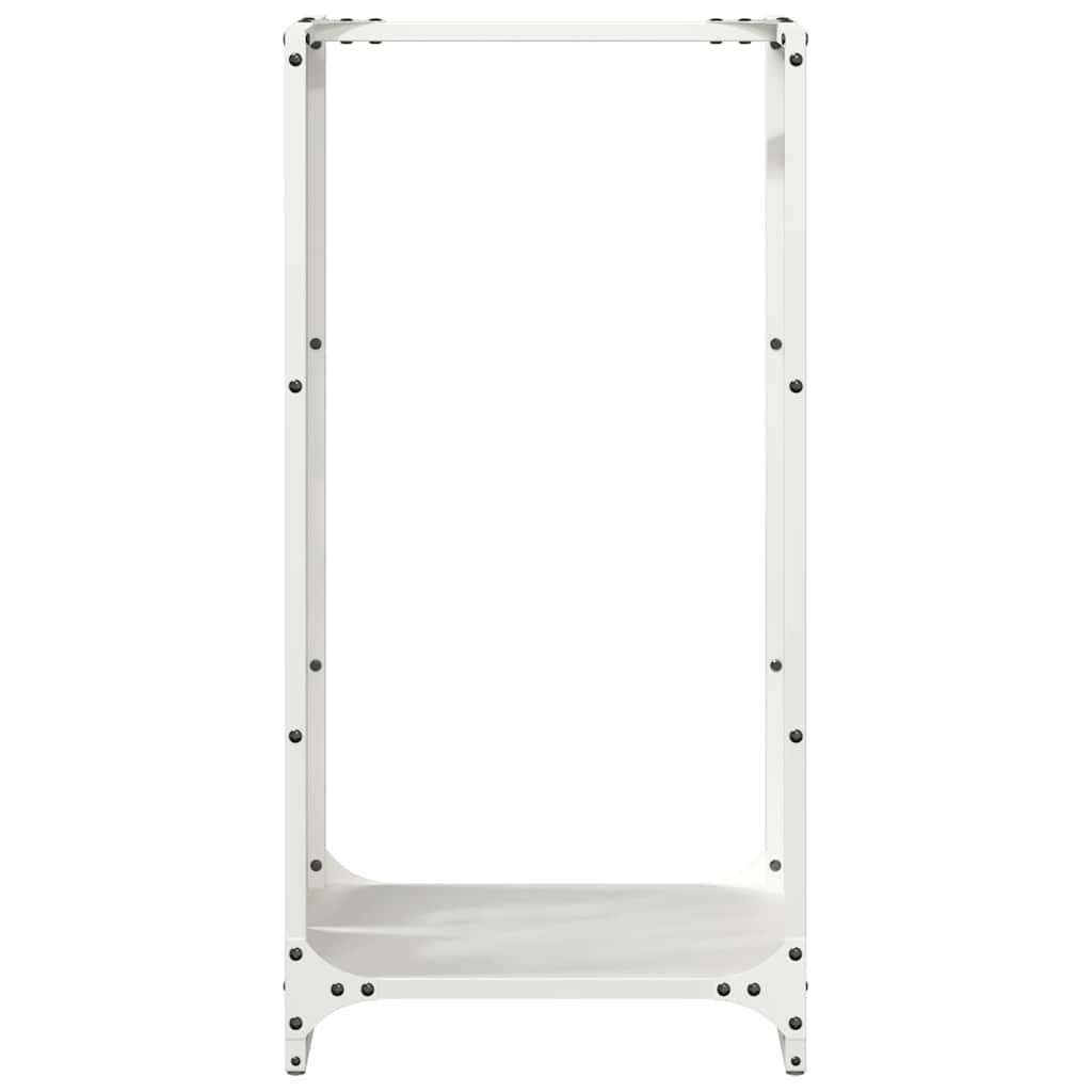 Brennholzregal Weiß 40x30x80 cm Kaltgewalzter Stahl