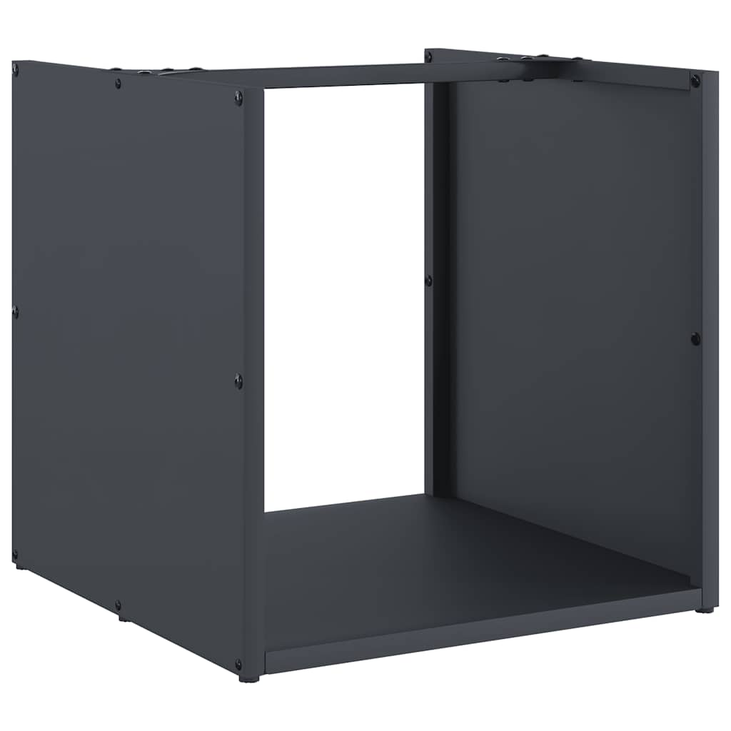 Brennholzregal Anthrazit 40x40x40 cm Kaltgewalzter Stahl