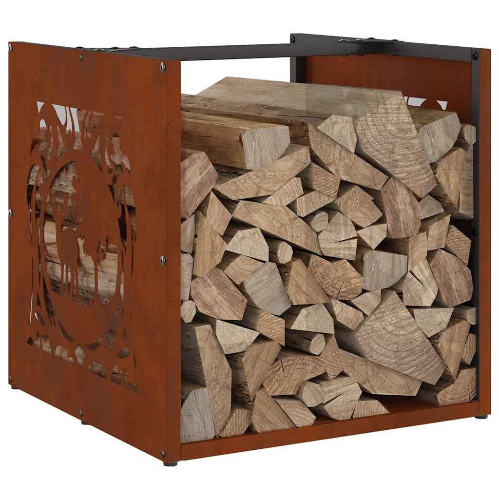 Brennholzregal 40x40x40 cm Wetterfester Stahl