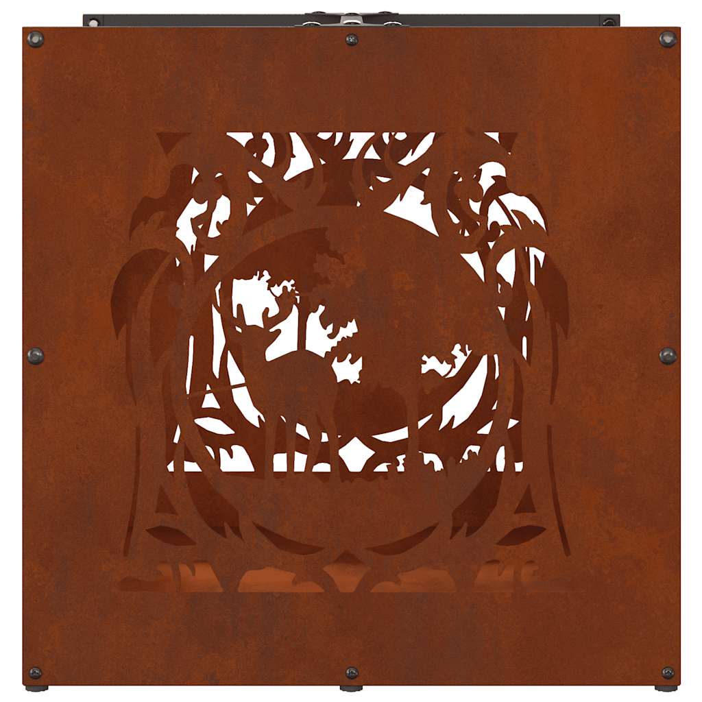 Brennholzregal 40x40x40 cm Wetterfester Stahl