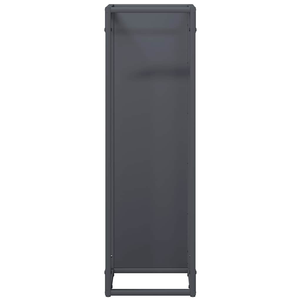 Brennholzregal Anthrazit 25x25x80 cm Kaltgewalzter Stahl