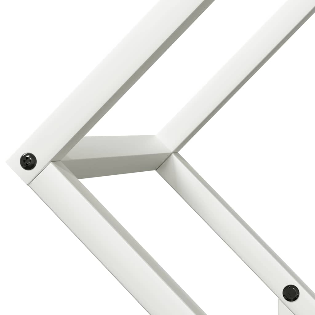 Brennholzregal Weiß 50x25x50 cm Kaltgewalzter Stahl