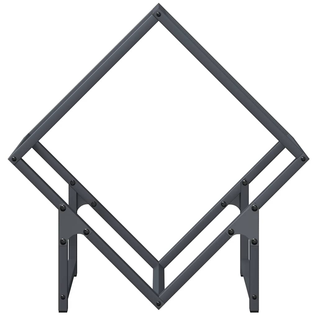 Brennholzregal Anthrazit 50x25x50 cm Kaltgewalzter Stahl
