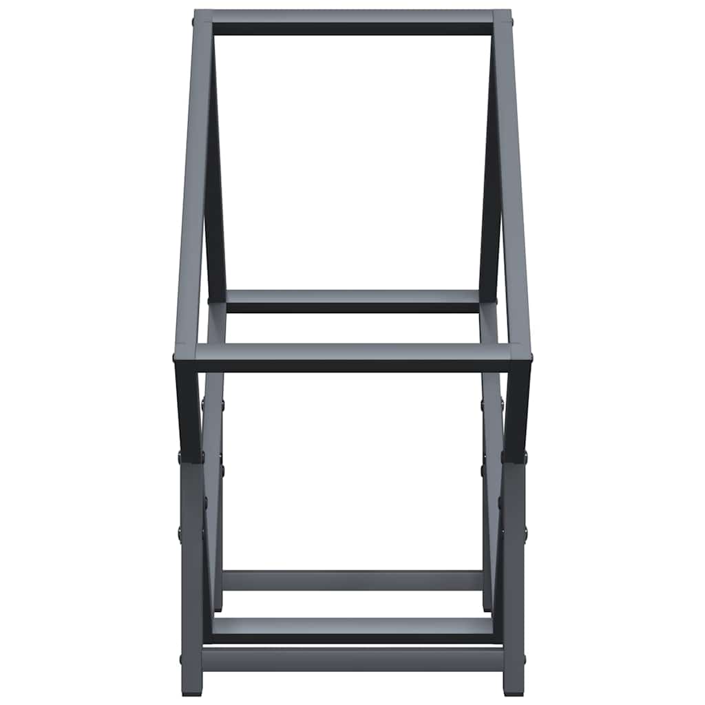 Brennholzregal Anthrazit 50x25x50 cm Kaltgewalzter Stahl