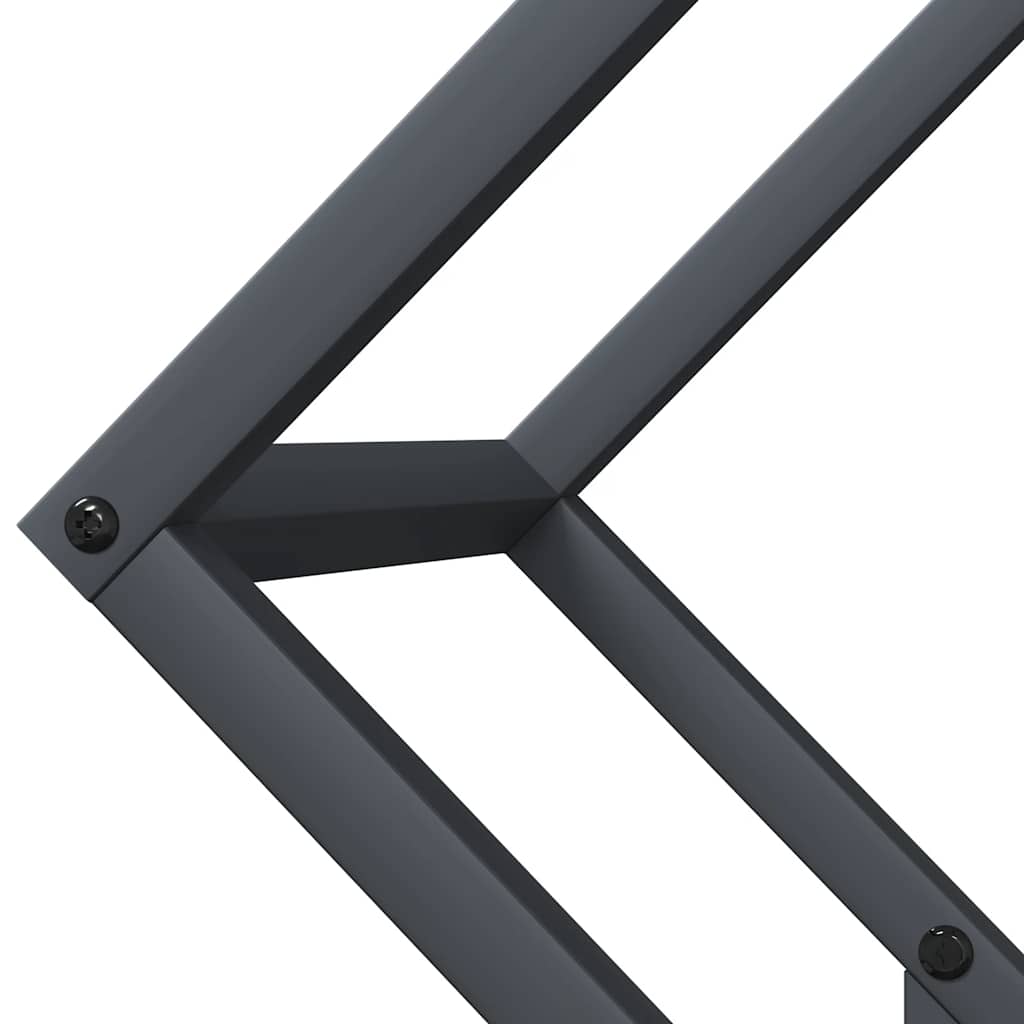 Brennholzregal Anthrazit 50x25x50 cm Kaltgewalzter Stahl