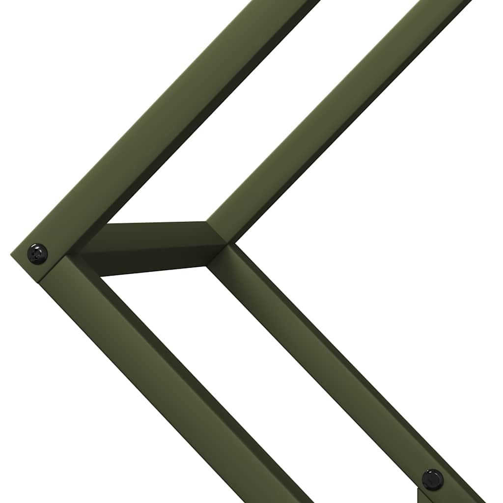 Brennholzregal Olivgrün 60x25x60 cm Kaltgewalzter Stahl