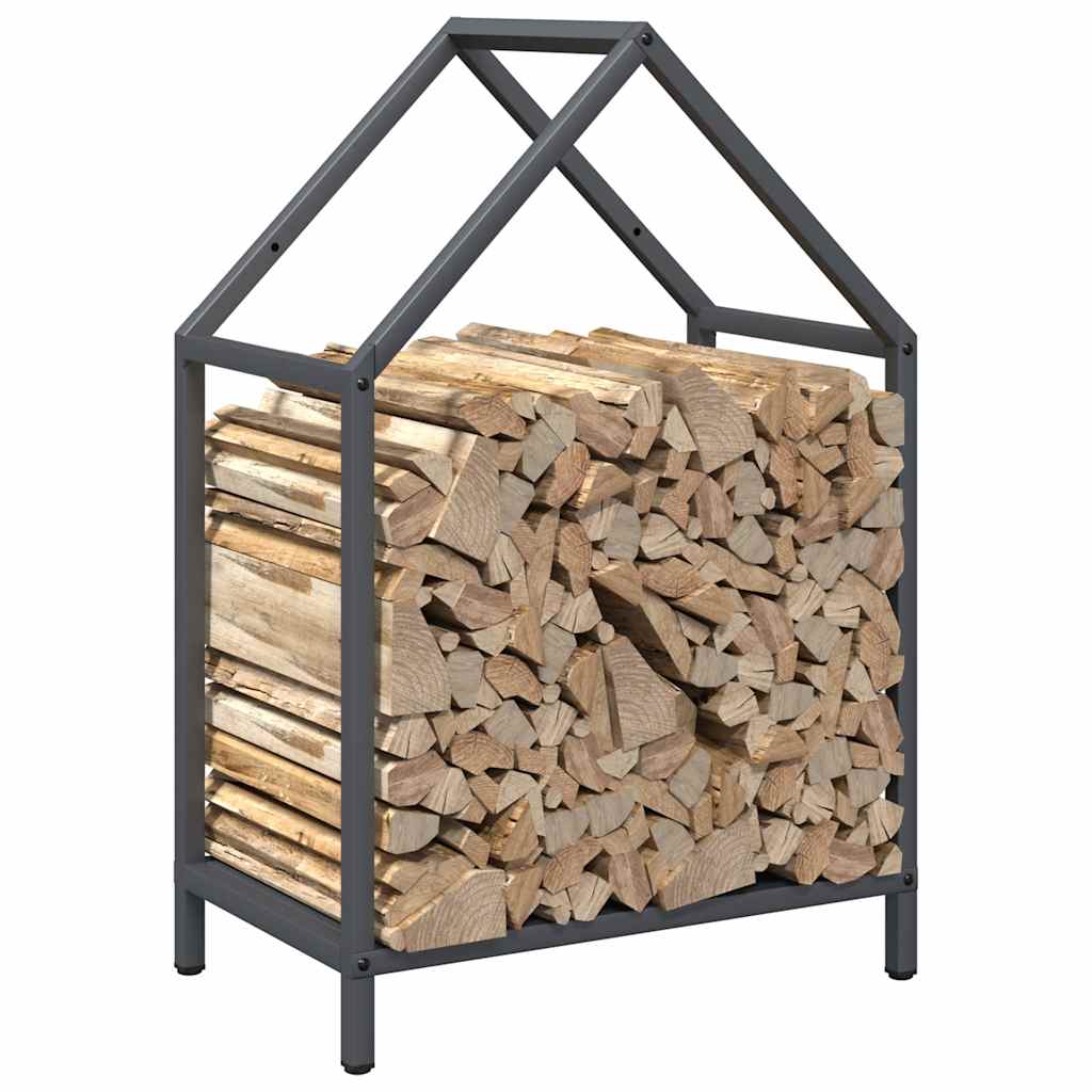 Brennholzregal Anthrazit 40x25x60 cm Kaltgewalzter Stahl