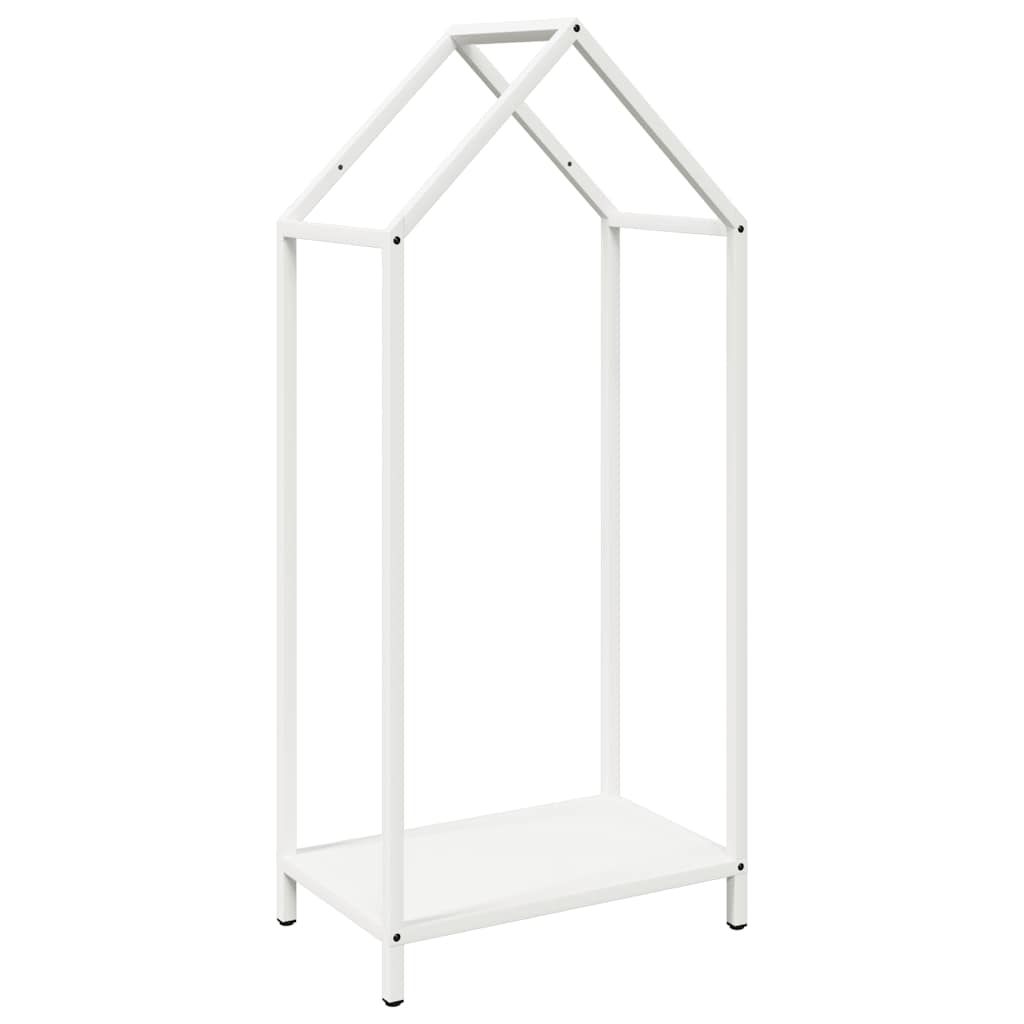 Brennholzregal Weiß 40x25x90 cm Kaltgewalzter Stahl