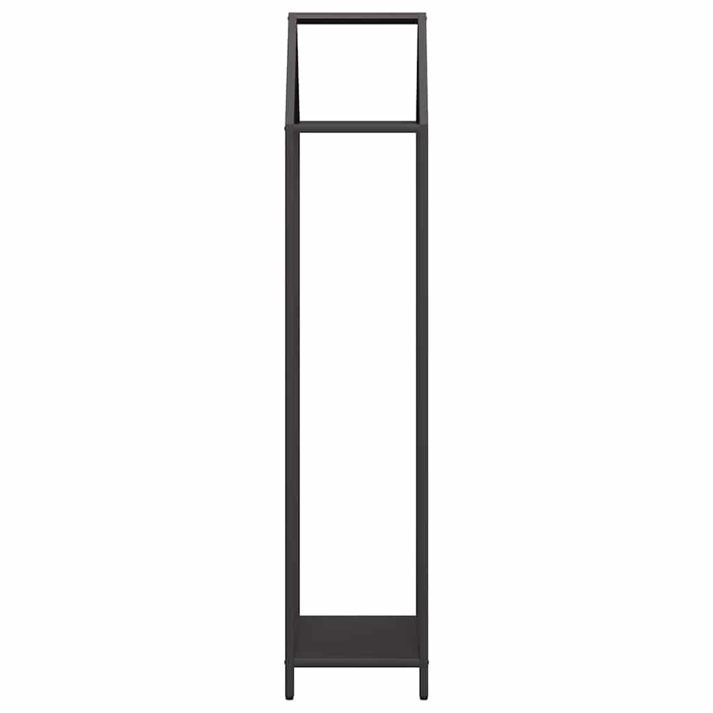 Brennholzregal Schwarz 40x25x120 cm Kaltgewalzter Stahl