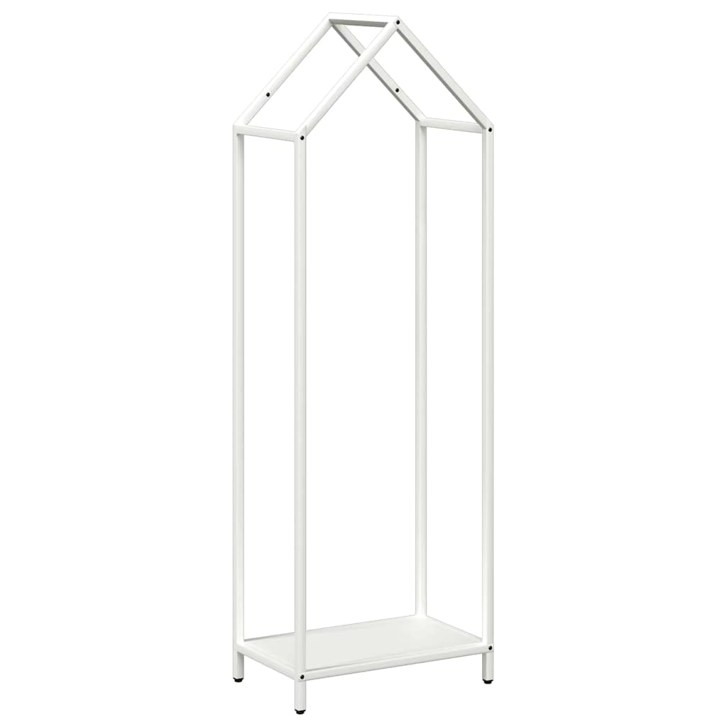 Brennholzregal Weiß 40x25x120 cm Kaltgewalzter Stahl