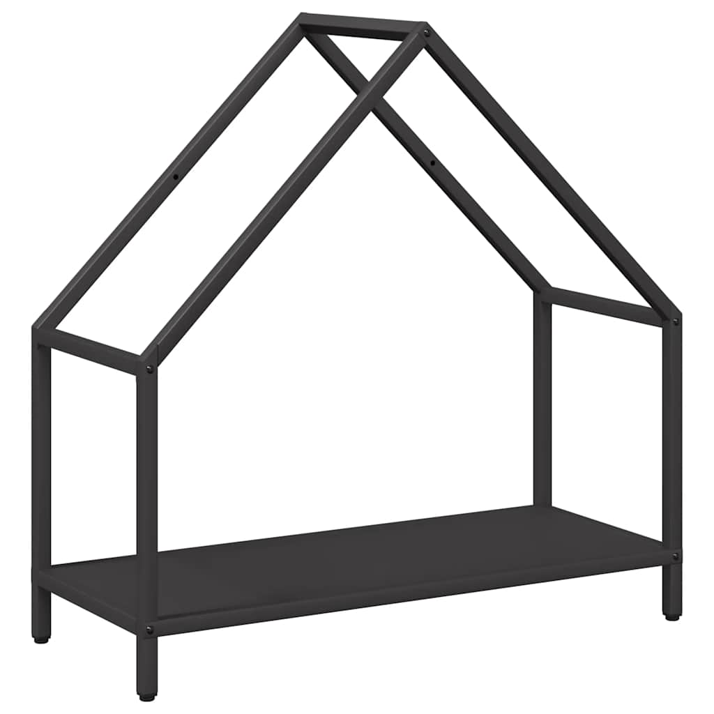 Brennholzregal Schwarz 60x25x60 cm Kaltgewalzter Stahl
