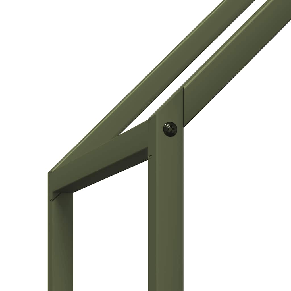 Brennholzregal Olivgrün 60x25x60 cm Kaltgewalzter Stahl