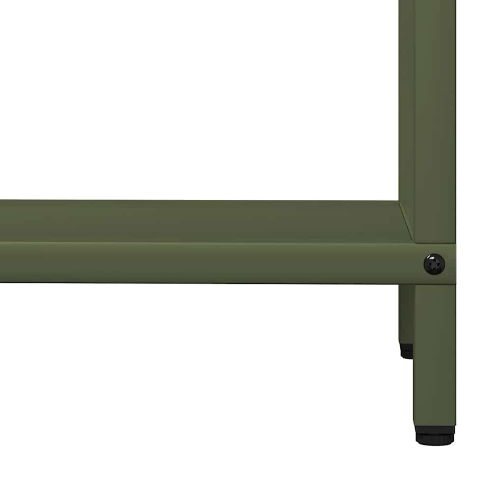 Brennholzregal Olivgrün 60x25x60 cm Kaltgewalzter Stahl