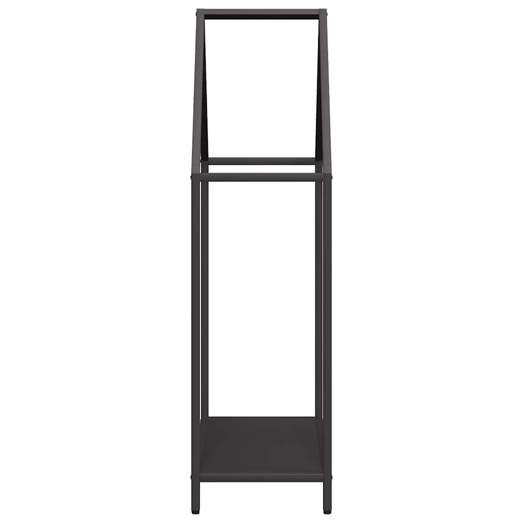 Brennholzregal Schwarz 60x25x90 cm Kaltgewalzter Stahl