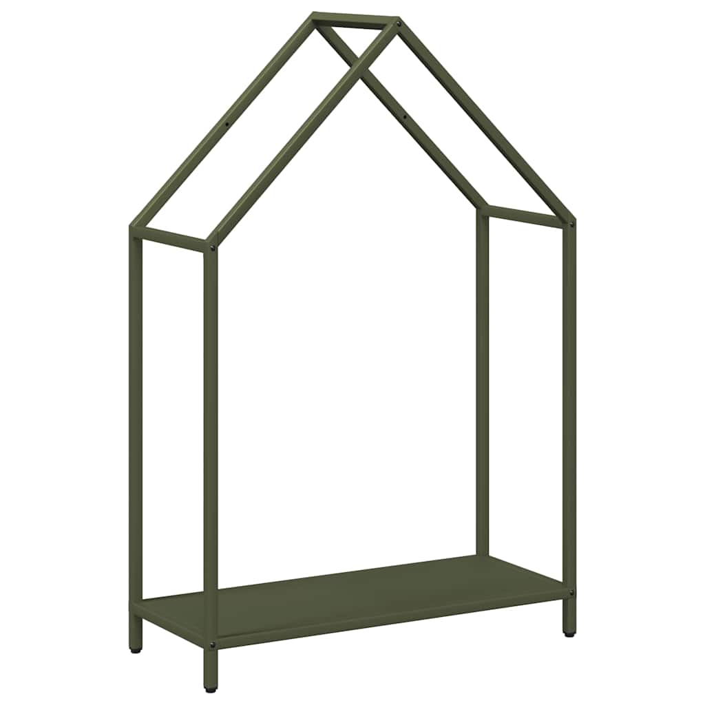 Brennholzregal Olivgrün 60x25x90 cm Kaltgewalzter Stahl
