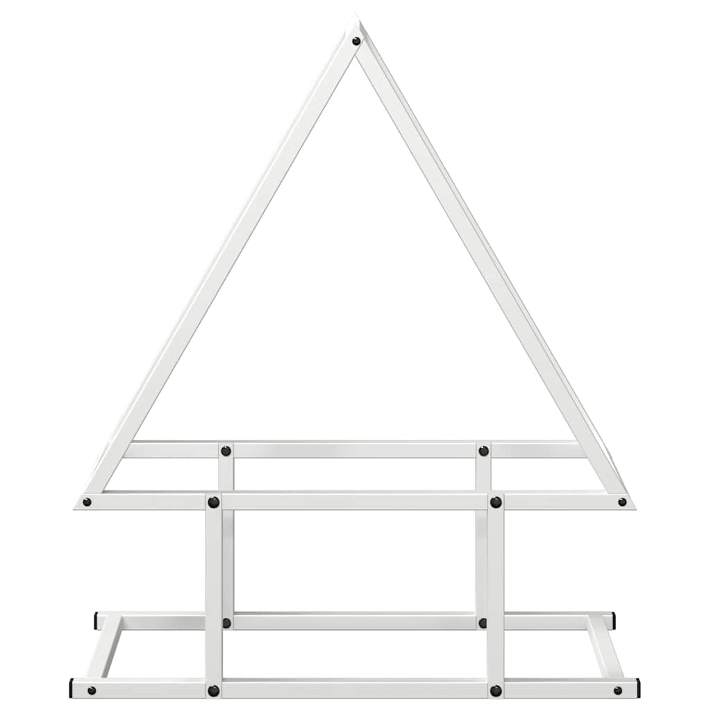 Brennholzregal Weiß 50x25x60 cm Kaltgewalzter Stahl