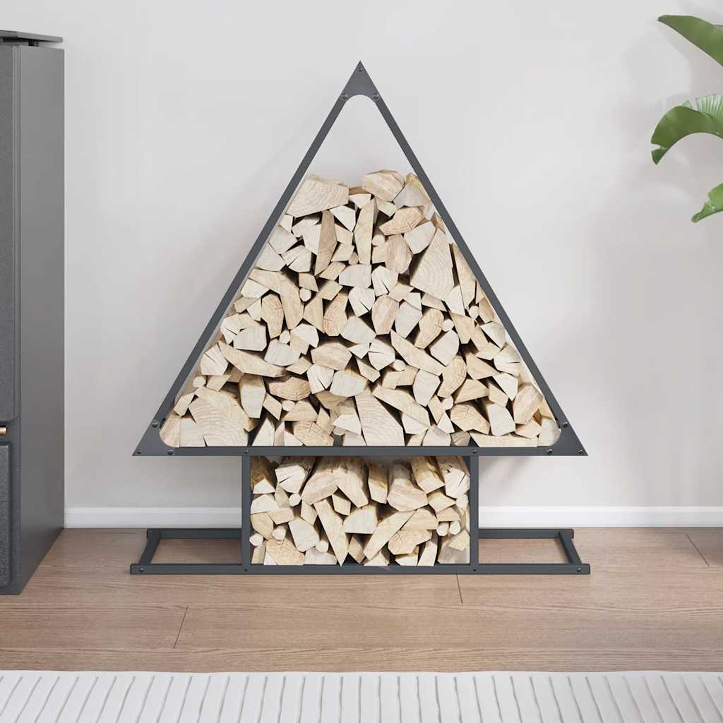 Brennholzregal Anthrazit 80x25x90 cm Kaltgewalzter Stahl