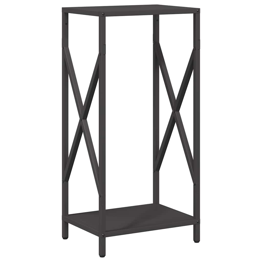 Brennholzregal Schwarz 34x25x70 cm Kaltgewalzter Stahl