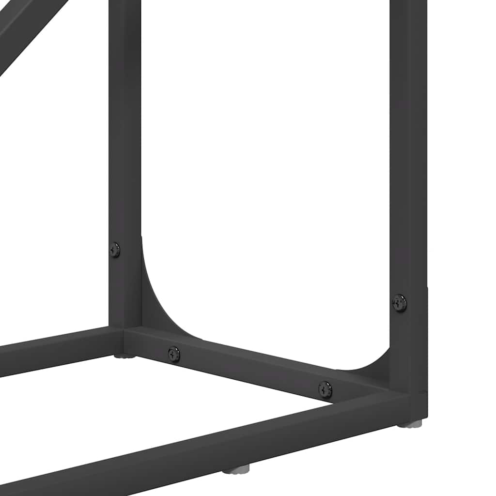 Brennholzregal Schwarz 40x25x100 cm Kaltgewalzter Stahl