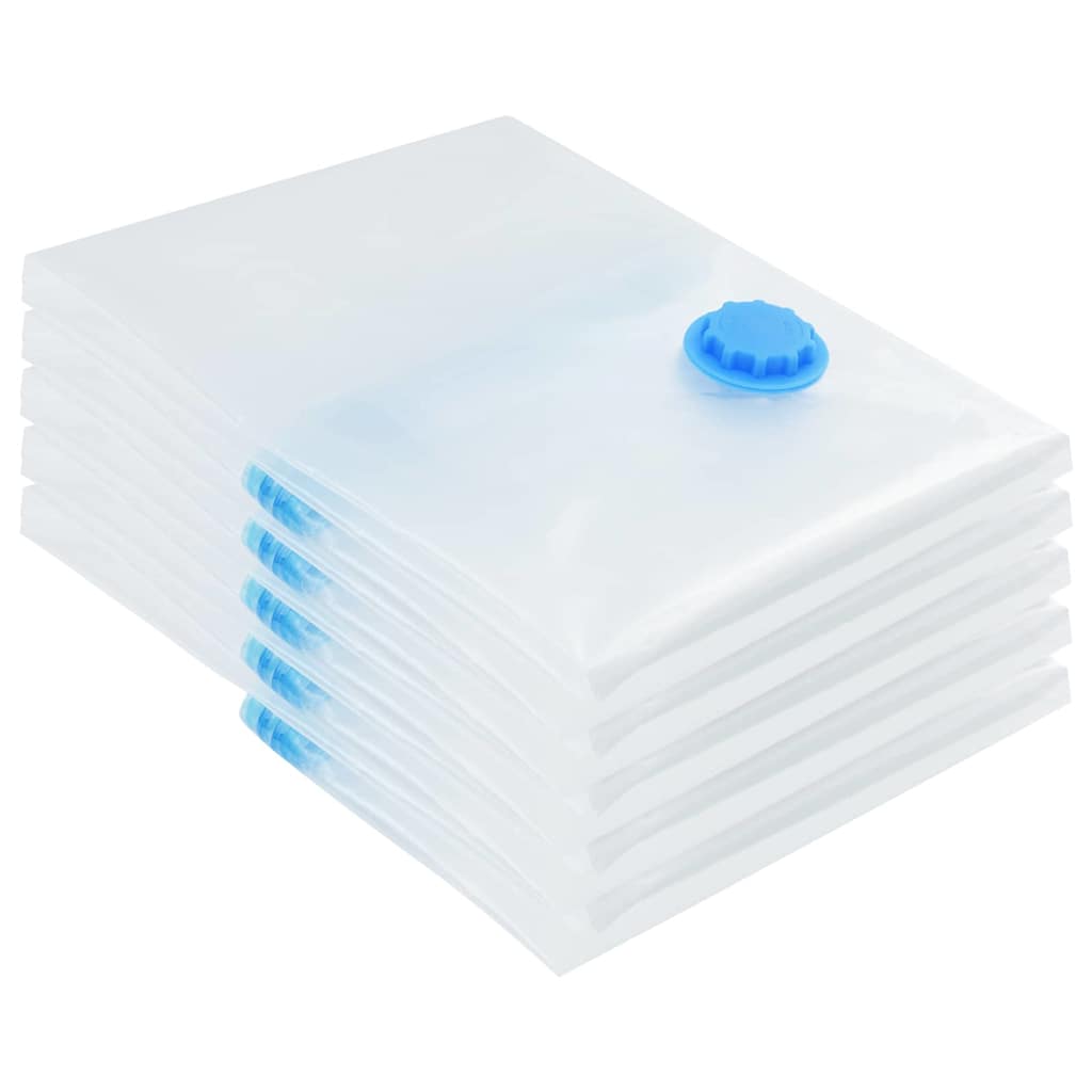 Sacs de rangement 5 pcs Transparent et Bleu 60 x 40 cm