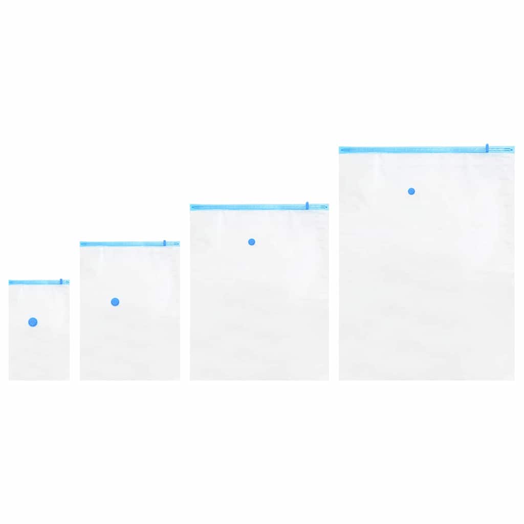 Aufbewahrungstaschen 15 pcs Transparent und Blau 130 x 100 cm