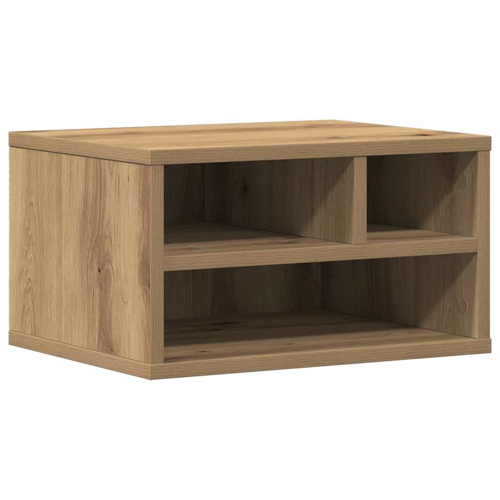 Meuble support pour imprimante, chêne artisan 40 x 32 x 22,5 cm, bois d'ingénierie