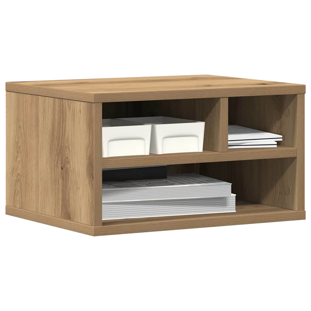 Meuble support pour imprimante, chêne artisan 40 x 32 x 22,5 cm, bois d'ingénierie