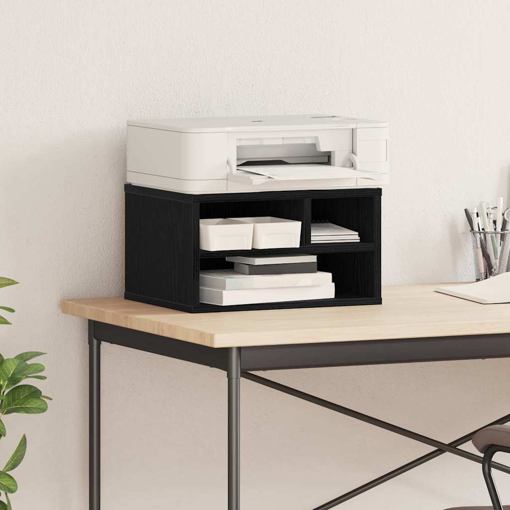 Printer Stand Black Oak-Look 40 x 32 x 22.5 cm
