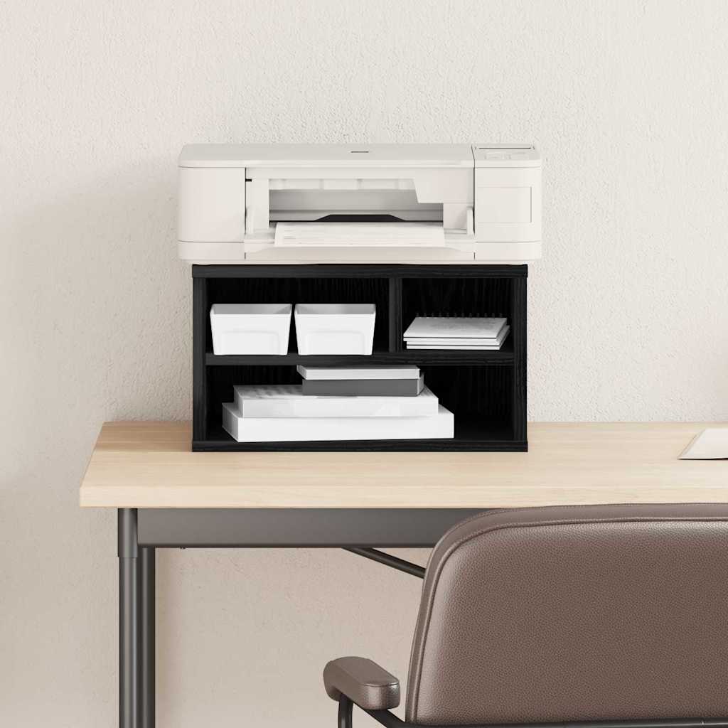 Printer Stand Black Oak-Look 40 x 32 x 22.5 cm