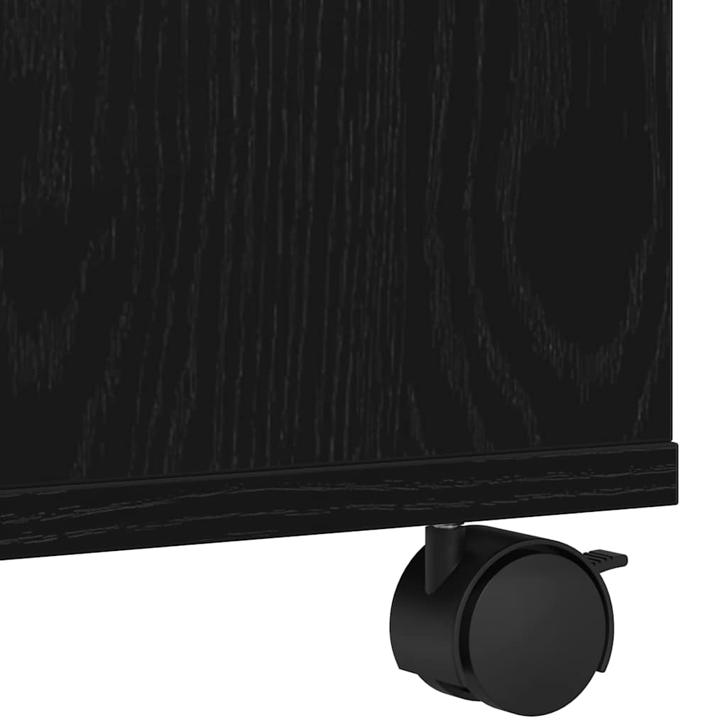 Printer Stand Black Oak Finish 41 x 32 x 33.5 cm