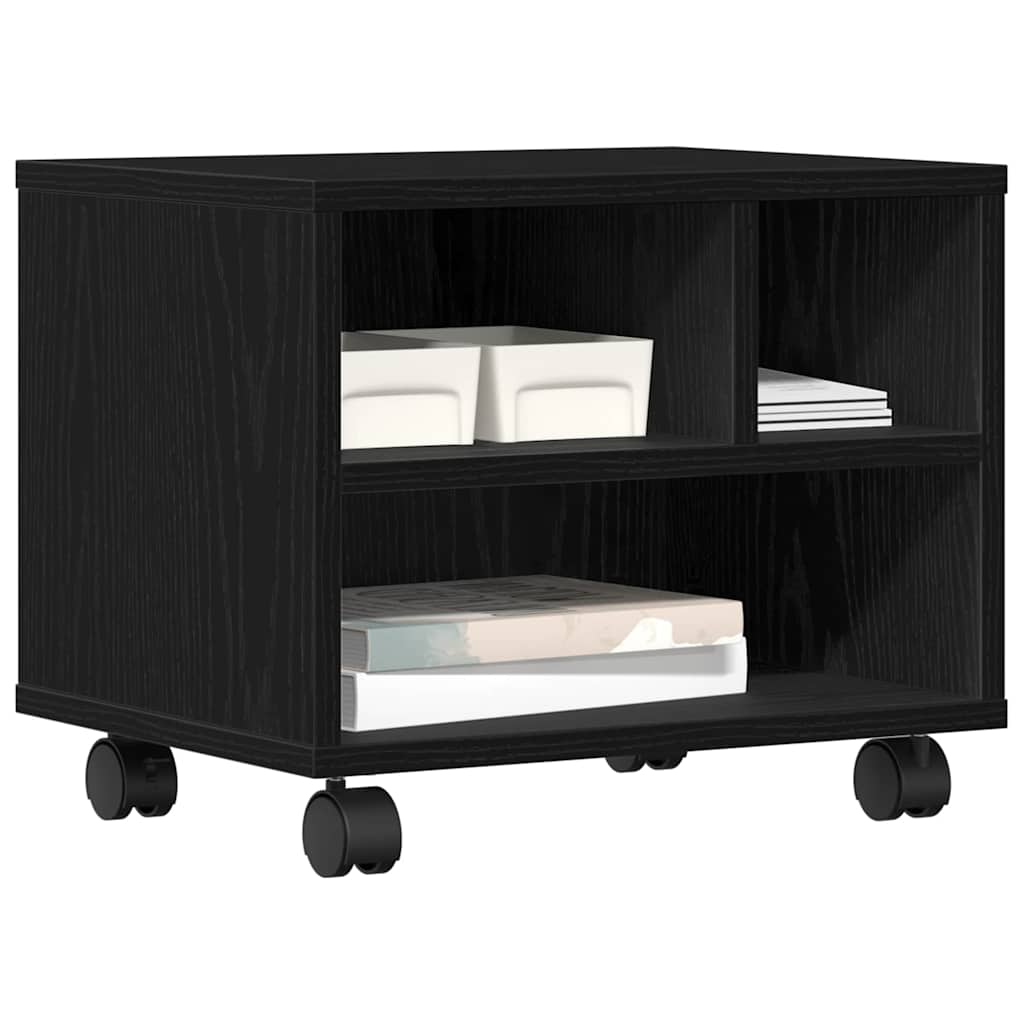 Printer Stand Black Oak Finish 41 x 32 x 33.5 cm