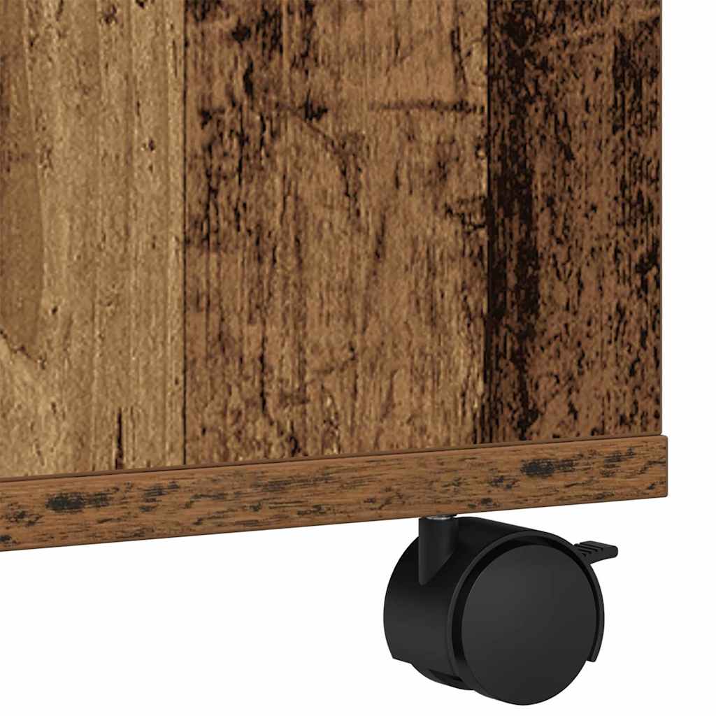 Support d'imprimante en bois recyclé 41 x 32 x 48 cm, panneau de particules