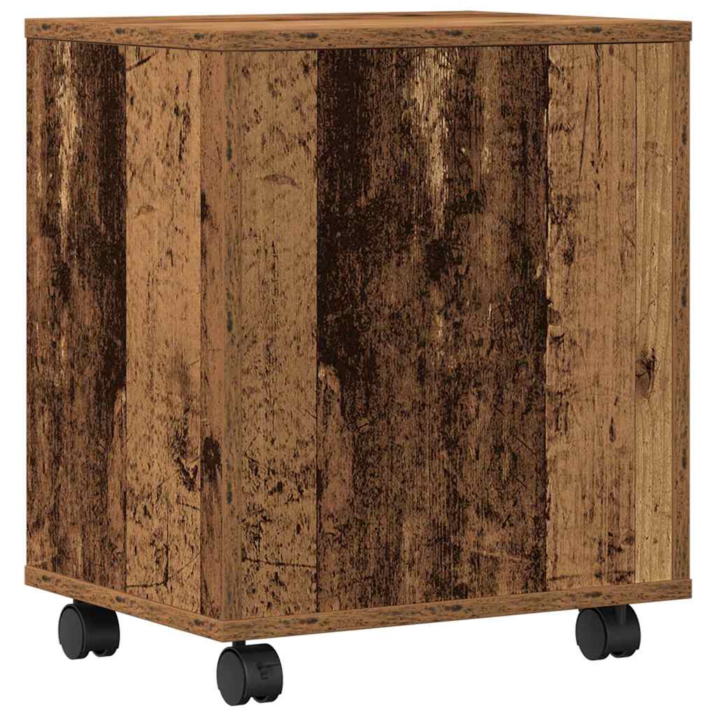 Support d'imprimante en bois recyclé 41 x 32 x 48 cm, panneau de particules