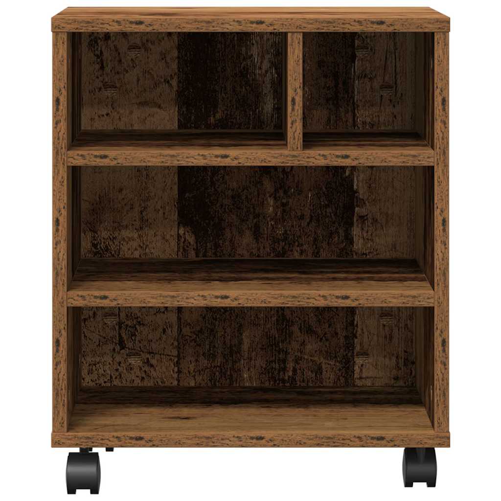 Support d'imprimante en bois recyclé 41 x 32 x 48 cm, panneau de particules