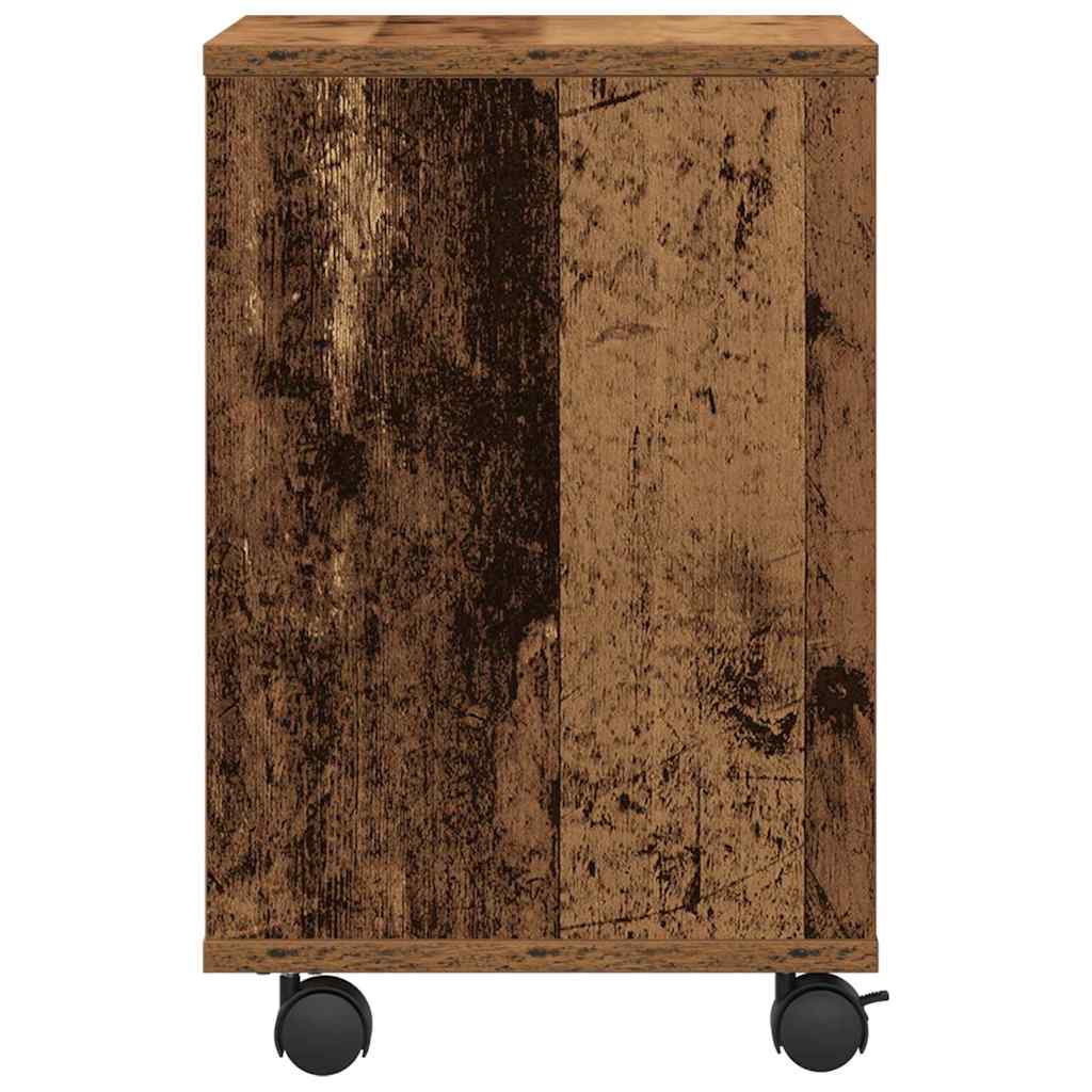Support d'imprimante en bois recyclé 41 x 32 x 48 cm, panneau de particules
