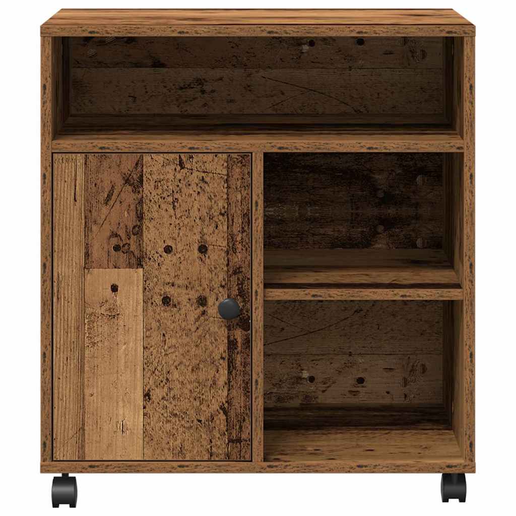 Support d'imprimante bois recyclé 60 x 50 x 67 cm bois composite