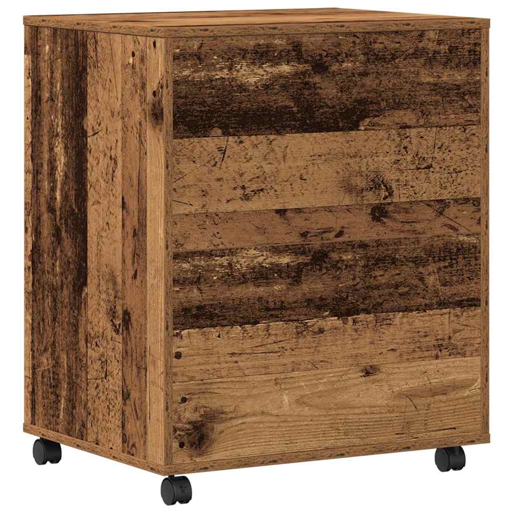 Meuble d'imprimante en bois recyclé 60 x 48 x 74 cm bois d'ingénierie