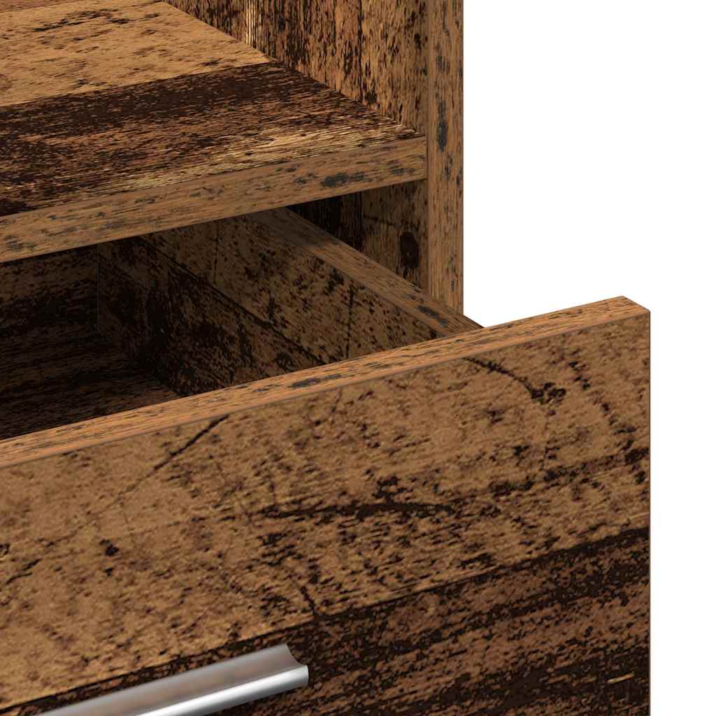 Podium with Drawers Reclaimed Wood 55 x 55 x 107 cm Wood-based material
