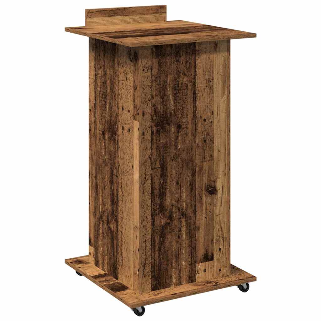 Podium with Drawers Reclaimed Wood 55 x 55 x 107 cm Wood-based material
