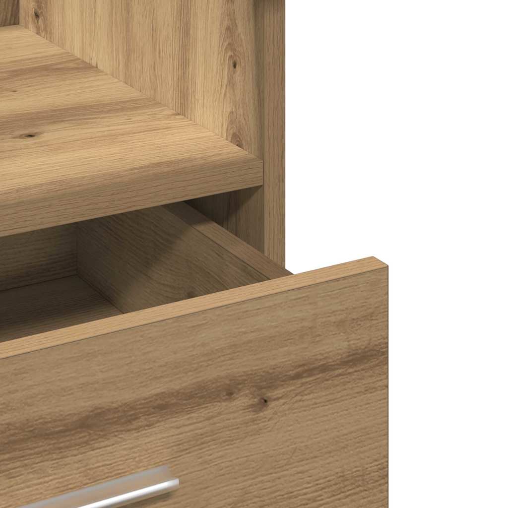 Podium mit Regal Artisan-Eiche 55 x 55 x 107 cm Holzwerkstoff