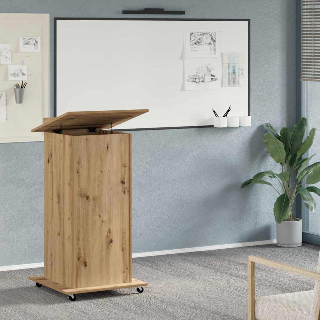 Podium mit Regal Artisan-Eiche 55 x 55 x 107 cm Holzwerkstoff