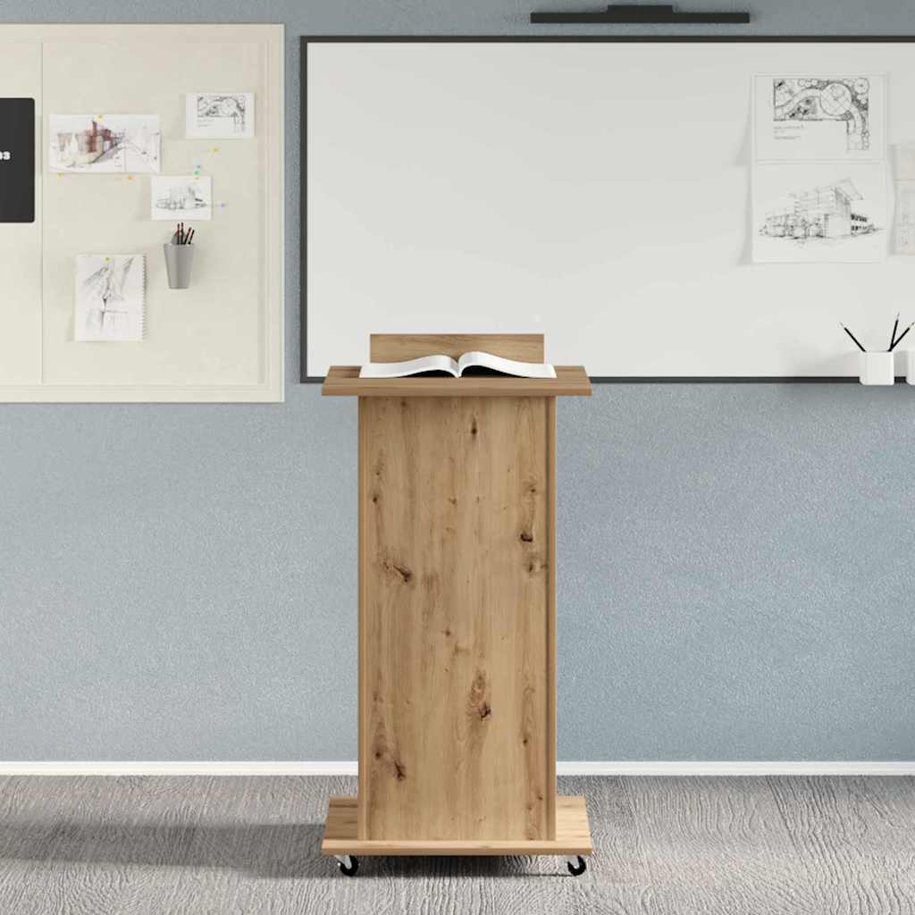 Podium mit Regal Artisan-Eiche 55 x 55 x 107 cm Holzwerkstoff