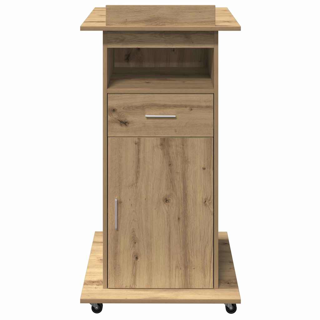 Podium mit Regal Artisan-Eiche 55 x 55 x 107 cm Holzwerkstoff