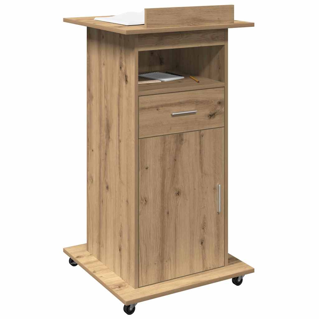 Podium mit Regal Artisan-Eiche 55 x 55 x 107 cm Holzwerkstoff