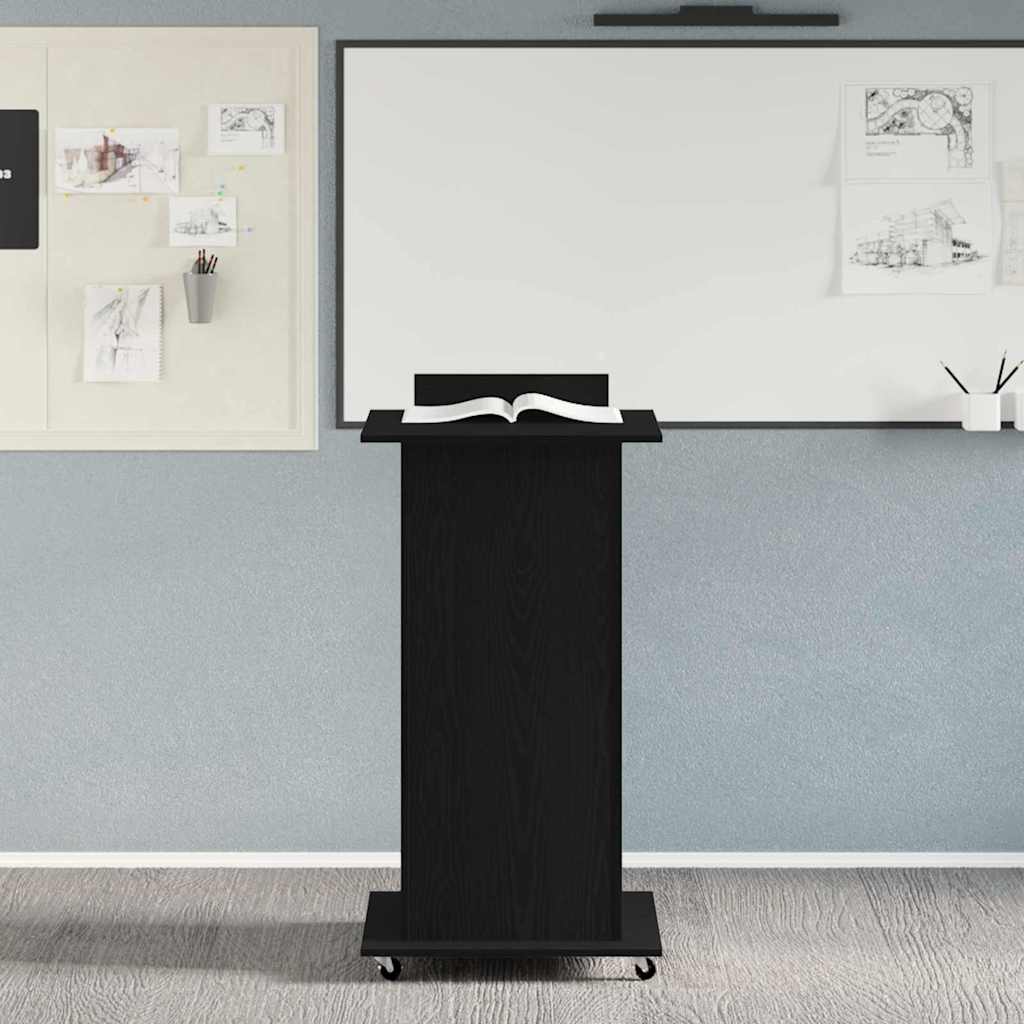 Podium Black Oak Effect 55 x 55 x 107 cm Wood-based Material