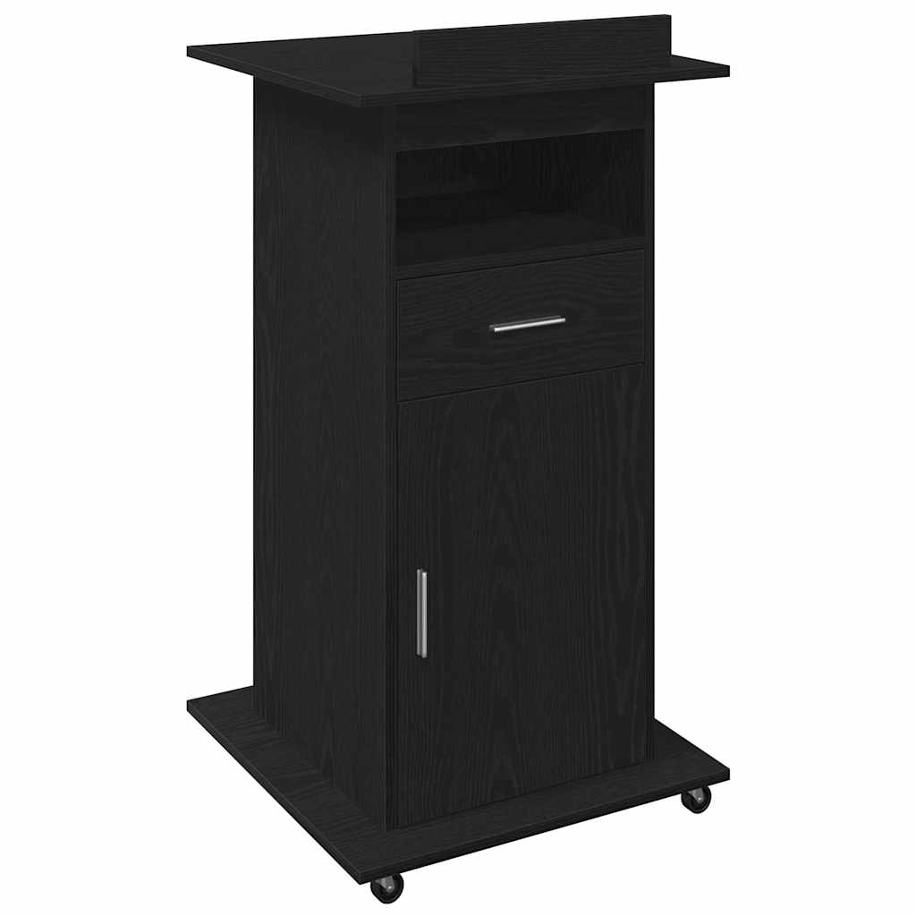 Podium Black Oak Effect 55 x 55 x 107 cm Wood-based Material
