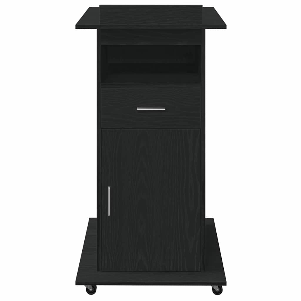 Podium Black Oak Effect 55 x 55 x 107 cm Wood-based Material