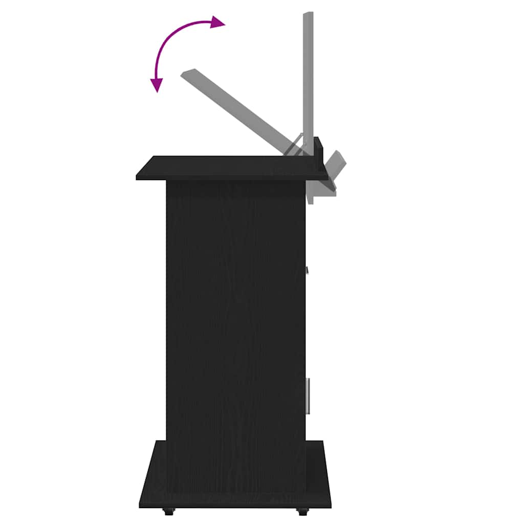 Podium Black Oak Effect 55 x 55 x 107 cm Wood-based Material