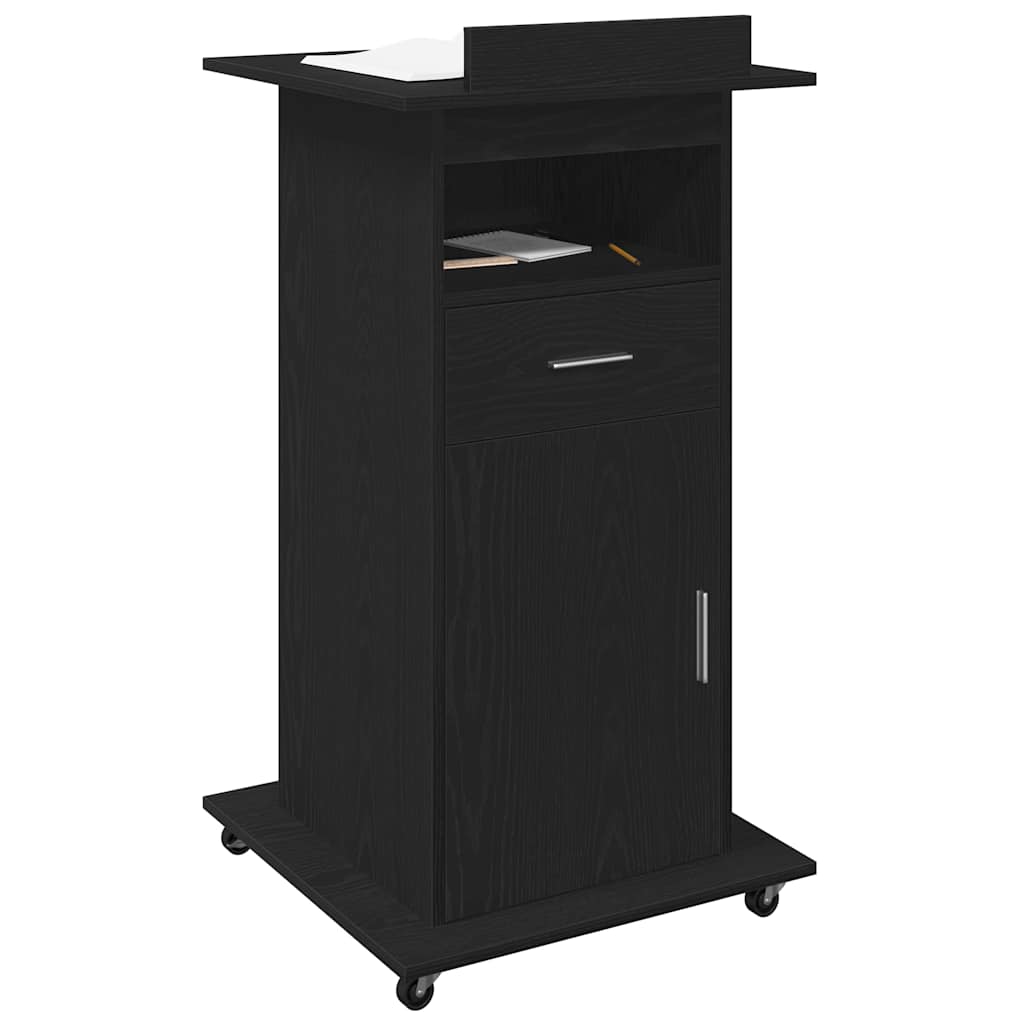 Podium Black Oak Effect 55 x 55 x 107 cm Wood-based Material