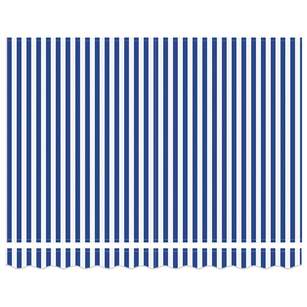 Einziehbare Markise Blau und Weiß 250x200 cm Stoff